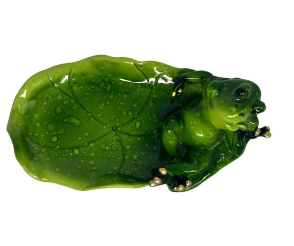 Frog on Lily Pad Poly Resin Dish - Image 4