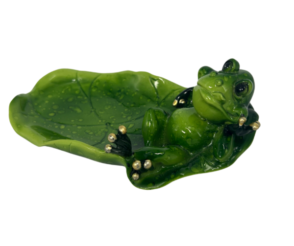 Frog on Lily Pad Poly Resin Dish - Image 5