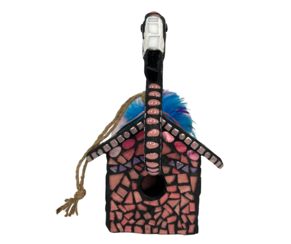 Mosaic Flamingo Birdhouse - Image 6