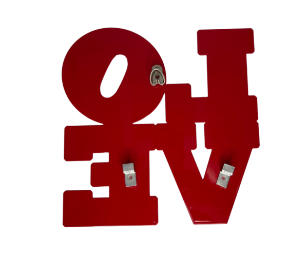 LOVE Red Metal Cutout Sign - Image 2