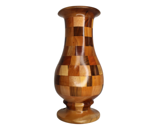 Cedar and Mahogany Wood Vase - Image 2