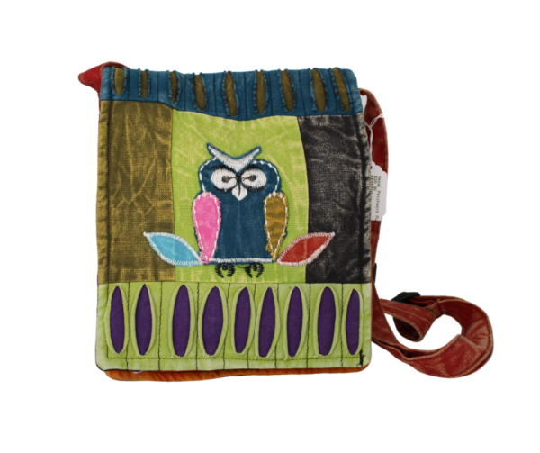 Patchwork Owl Crossbody Purse from Nepal