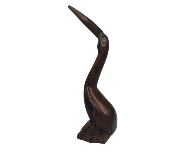 Carved Wooden Bird with Upturned Beak - Image 2