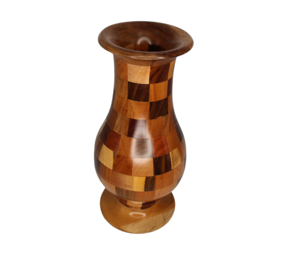 Cedar and Mahogany Wood Vase - Image 3