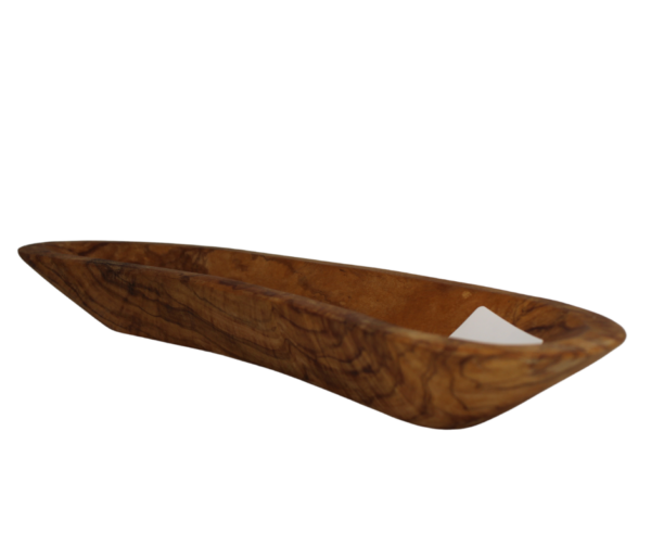 Oblong Olive Wood Dish with Slight Edges - Image 3