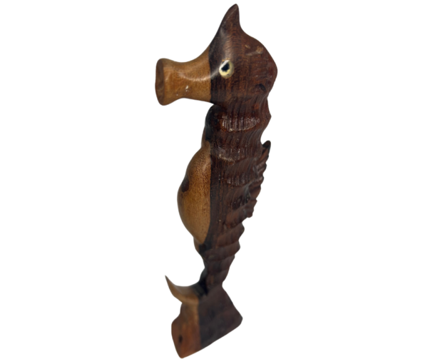 Carved Wooden Seahorse - Image 3