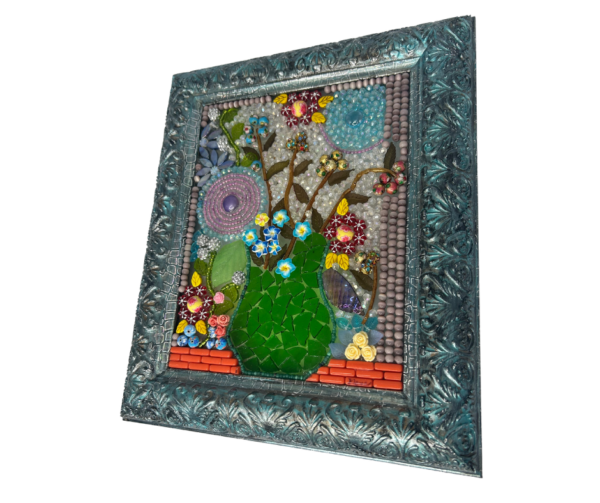 “Flower Power Bouquet” Mosaic Beaded Art by Judith Tame - Image 3
