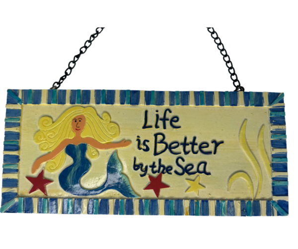 “Life Is Better by the Sea” Hanging Tile Sign - Image 3