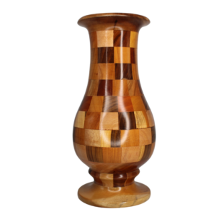 Cedar and Mahogany Wood Vase