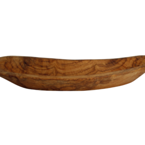 Oblong Olive Wood Dish with Slight Edges