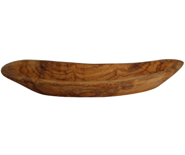 Oblong Olive Wood Dish with Slight Edges