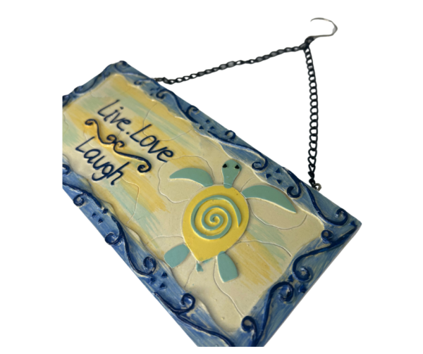 “Live Love Laugh” Hanging Tile Sign - Image 4