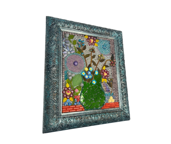 “Flower Power Bouquet” Mosaic Beaded Art by Judith Tame - Image 5
