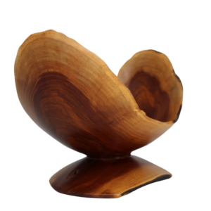 Oblong U-Shaped Apple Wood Bowl/Dish