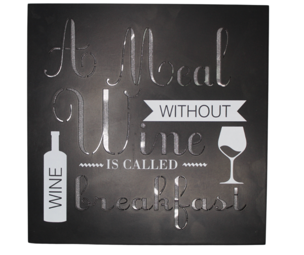 Light-Up Sparkle Black Sign – A Meal Without Wine