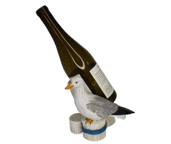 Poly Resin Seagull Wine Bottle Holder