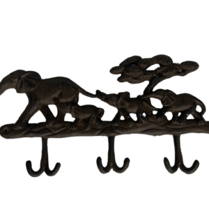 African Elephants Marching Under Tree Wall Hook