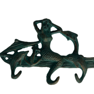 Mermaid Iron Hook – Three-Prong Hook with Dolphins